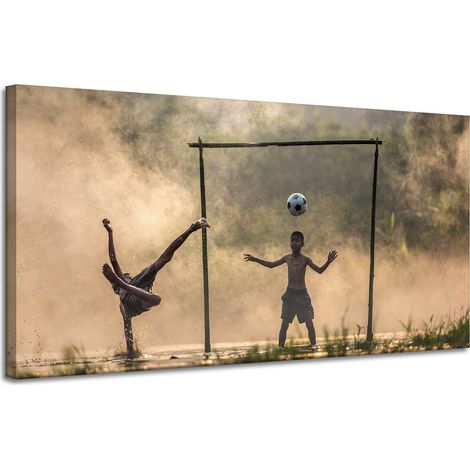 Leinwanddruck Jugendfußball 120x60 cm
