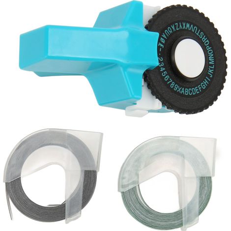 Étiqueteuse à embosser 3D portative avec rubans, vert, pour maison, bureau et entreprise, machine manuelle légère. (1/5)