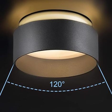 KYOTECH LED Spot de plafond douilles GU10 Plafonnier Luminaire Noir mat Spot encastrable Plafonnier Spot LED Downlight (1/4)