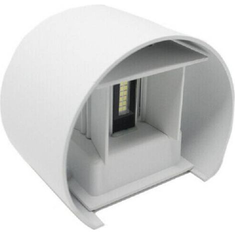 Trade Shop - Aplique 28 Led 12 Watt Ip55 Luz Fria Calida Up & Down Es44 Blanco -