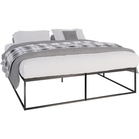CLP – Lit adulte en métal Scala 200x180 cm – Structure robuste avec 6 pieds – Lattes métalliques pour durabilité – Hauteur 46 cm (1/5)