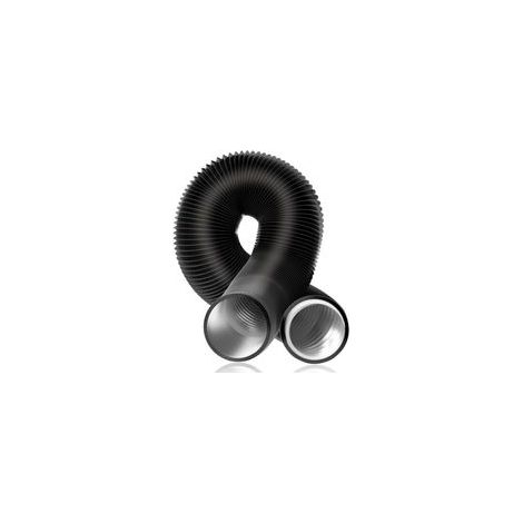Tuyau Flexible Aluminium Ø150mm, Tuyau D'Évacuation D'Air PVC Tuyau Flexible Conduites D'Air Flexibles Noir Tuyau, 2M (1/4)