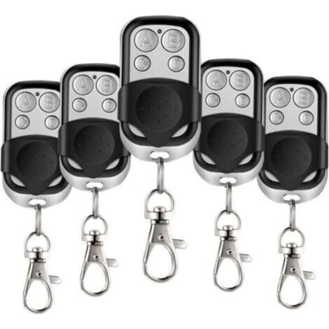 5 Pcs Telecommande Universelle Portail, XU, 433,92 MHz Commande à distance Garage sans Fil à 4 Boutons avec Couvercle Coulissant Porte Clés pour Porte Garage Électrique - (1/4)