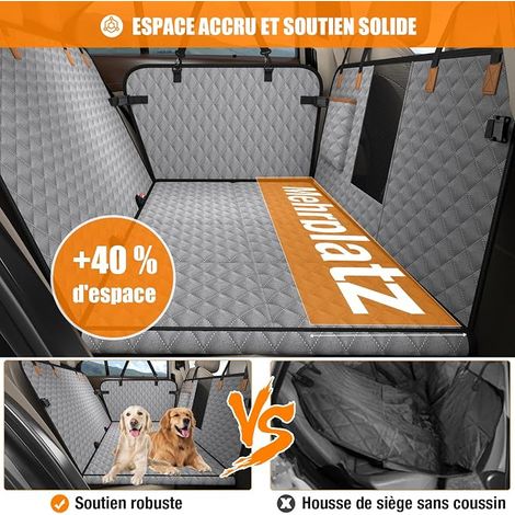 Dog Car Back Seat Cover [50 x 62 cm], Waterproof, Scratch-Resistant, with Hard Shell, Rear Protection for SUV and (1/4)