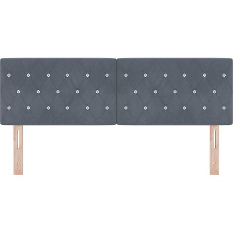 Maison Exclusive - Cabecero Gris oscuro 160 cm Terciopelo