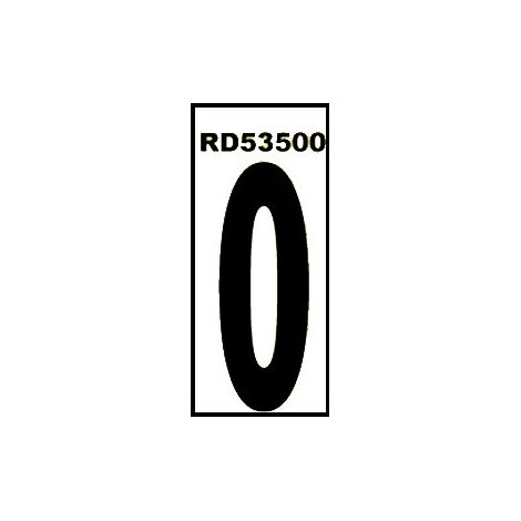 Numero adesivo Normaluz 0 4,6x14 PVC Glasspack 0,4RD53500