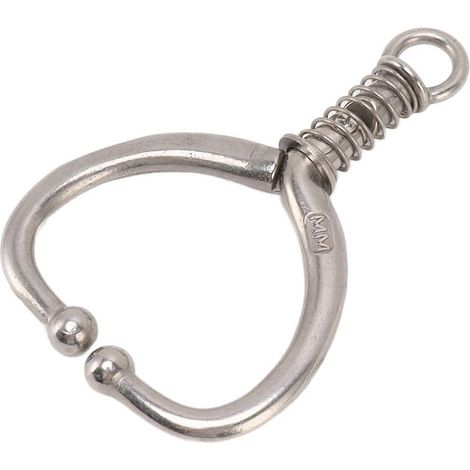 Anneau nasal pour bovins, anneau en acier inoxydable durable, anneau sphérique pour bovins avec pince de traction pour usage domestique (1/4)