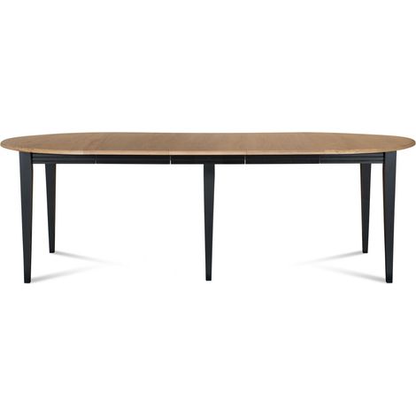 Table ronde 6 pieds fuseau D105 + 3 rallonges bois - VICTORIA (1/5)