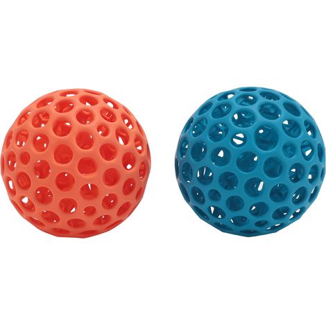 Lot 2 balles anti-stress en mesh 3D, extensibles, soulagent l'anxiété, poignée de main ergonomique. (1/5)
