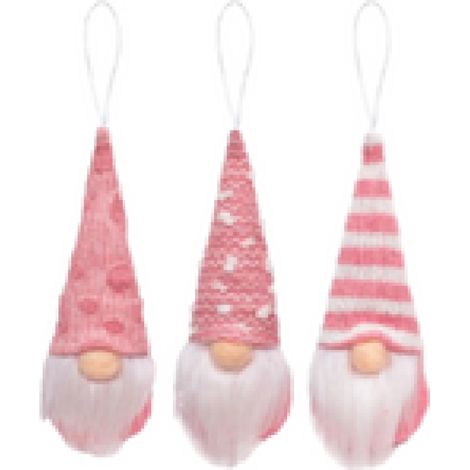 Beyamis Décoration de Noël elfe en peluche - Rose (1/2)