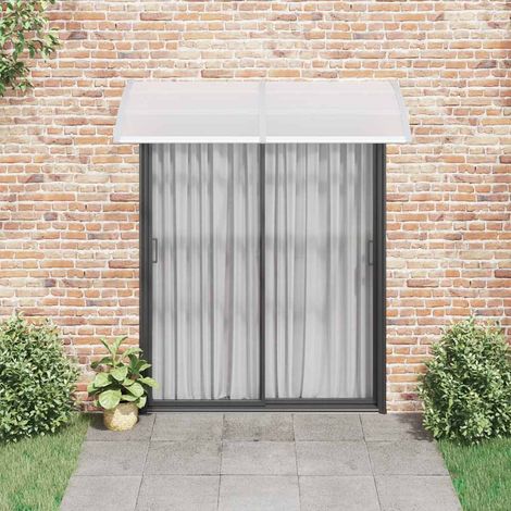 Auvent Marquise de porte, Store Banne pour porte, Gris 200 x 100 cm PC OIB9367E (1/5)