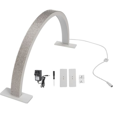 Lampe demi-lune 25W, blanc 3000K-6000K, gradation sans paliers, lumière blanche, strass, 100-240V. (1/5)