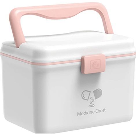 Boîte de rangement de médicaments - Trousse de premiers soins, boîte de premiers soins familiale Boîte de médicaments de diagnostic portable pour l'école à domicile (1/5)