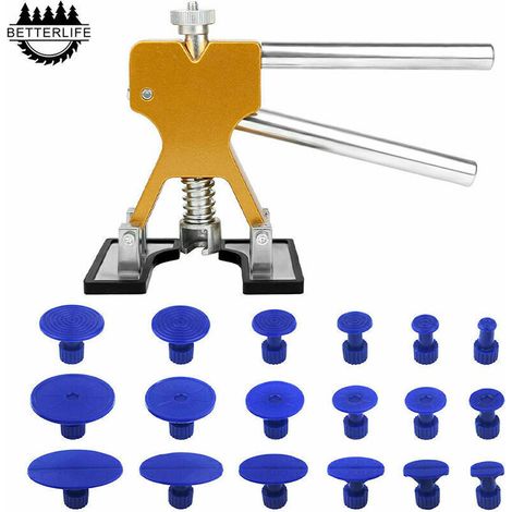Kit débosselage sans peinture – Outil débosselage carrosserie avec 18 ventouses – Acier inoxydable et plastique – Réparation sans dommage peinture (1/5)