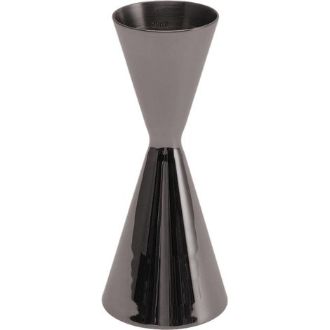 Doseur double à cocktails en acier inoxydable, verre doseur innovant pour vin, doseur de barman 1/2 oz, placage noir (1/5)