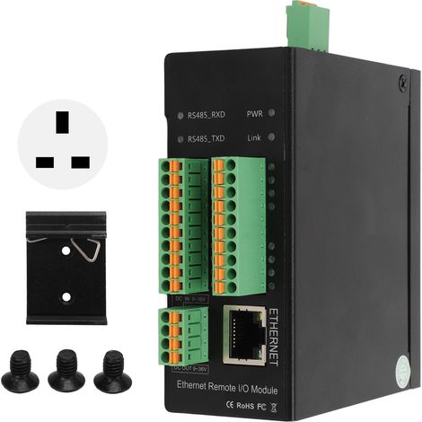 Module de transmission acquisition données M410T Ethernet IO 16 entrées numériques Modbus AC100-240V prise UK (1/5)