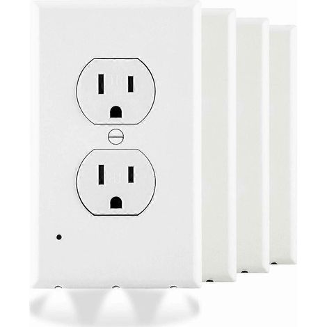 Wit paneel met dubbele gaten voor nachtlampjes en inductieaansluitingen (5 stuks) (1/5)