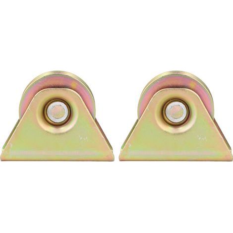 Roue de poulie à rainure Type V, 2 pièces, blocs de corde en acier allié muraux, rouleaux 48mm (1/5)