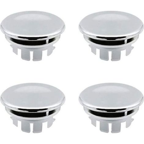 Bouchon De Trop-Plein - Acier Inoxydable Et Plastique Abs - Pour Évier Standard 23 À 25 Mm - 4 Pièces