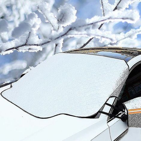 Housse de protection ultra épaisse pour pare-brise de voiture Neige, glace, soleil, poussière, polissage du métal, UV, résistant à l'eau Convient parfaitement aux voitures, SUV, toutes les années (1/5)