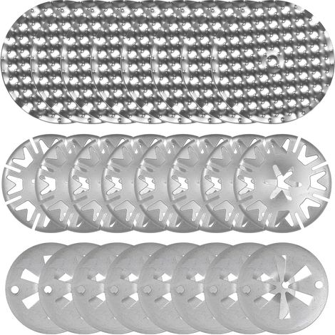 Kit de Réparation de Rondelles de Serrage pour Pare-chaleur, φ30 mm Clips de Protection Thermique, φ52 mm Rondelles étoiles de Verrouillage Métalliques pour Réparation de Bouclier Thermique (1/5)