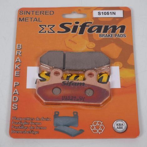 Plaquette de frein Sifam pour Moto Honda 400 VFR 1987 à 1990 (1/4)