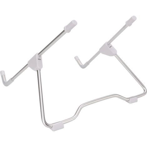 Support tablette pliable ajustable en aluminium aviation, support multifonction avec dissipation thermique, blanc, orientable et stable (1/5)