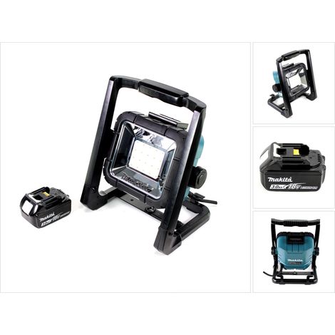 Makita DEADML / DML 805 Proyector LED para la construcción 14,4 - 18 Voltios / 230 Voltios + 1x batería Li-Ion 3Ah (1/5)