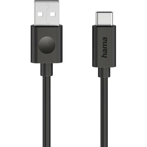 Hama USB-Kabel USB 2.0 USB-C® Stecker, USB-A Stecker 1.2 m Schwarz 00086447