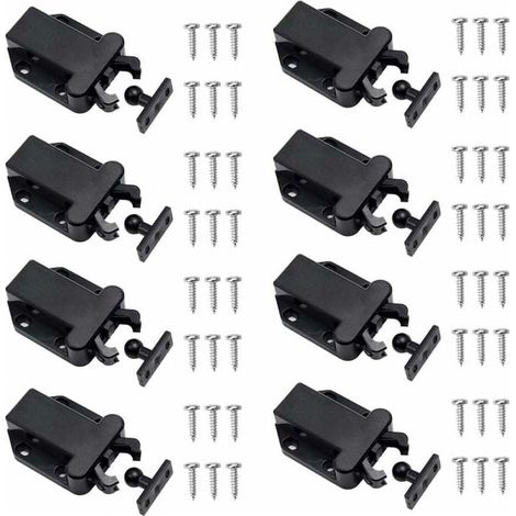8 Pièces Loquets à Libération Tactile, Loqueteau Pousse Lache Loquets de Porte Non Magnétiques pour Placard Meubles Porte (1/4)