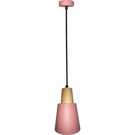 Lampada a sospensione Candellux Faro E27 rosa legno 17cm (1/2)