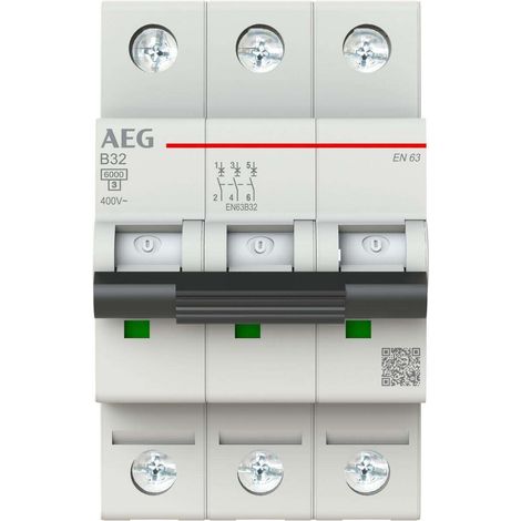Interruttore AEG elfaplus 6ka b32a 3p 32A 6kA