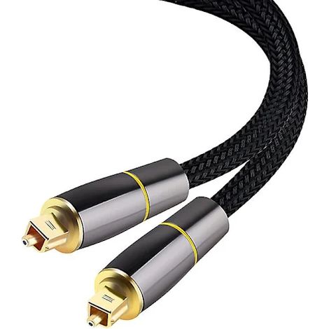 Câble audio optique fibre optique SPDIF Toslink Hi-Fi 5.1 de 1 m pour boîtier TV, haut-parleur, barre de son et amplificateur (1/5)