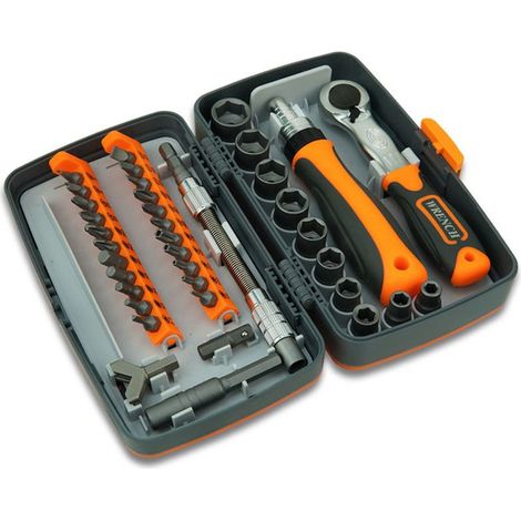 Ensemble de tournevis multifonctions portables, combinaison d'outils de quincaillerie domestique, boîte à outils de tournevis, 22 forets (1/5)