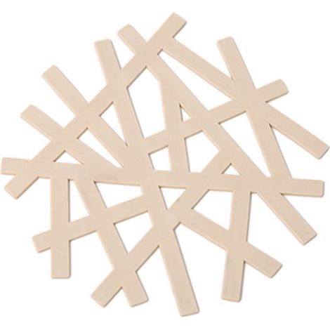 Tapis Isolant Thermique - Forme Irrégulière Creuse - Antidérapant Pour Table Et Vaisselle - Beige Taille L (1/2)