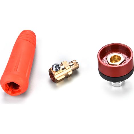 1 Stück DKJ10-25 roter europäischer Schweißkabel-Schnellverbinder/Schnellanschlussadapter (1/5)