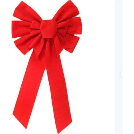 Große Weihnachtsschleife, rote Samtschleife für Blumenkränze, Christbaumspitze, Schleife zum Hochzeitstag, rote Schleife für Auto, Garten, Terrasse, Eingang (2549 cm) (1/3)