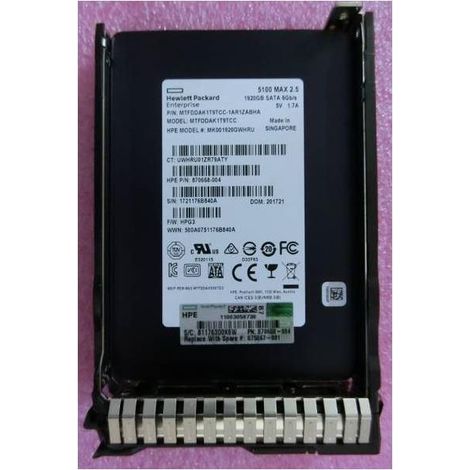 HP Enterprise SSD 1,92 TB 6G SATA MU SFF CAT-25-PP, 875867-001