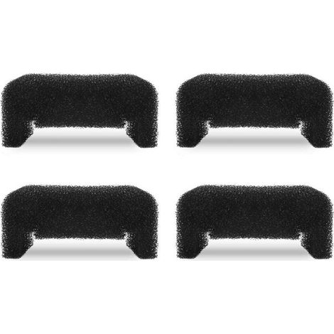 Filtre de fontaine, filtre en mousse éponge pour fontaine ronde et cubique, lot de 4 filtres, filtre en mousse pour distributeur d'eau (noir) (1/4)