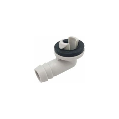 Conector de codo para manguera de drenaje de aire acondicionado con anillo de goma para unidades split y de ventana, 3/5 pulgadas (15 mm) - Crezuo
