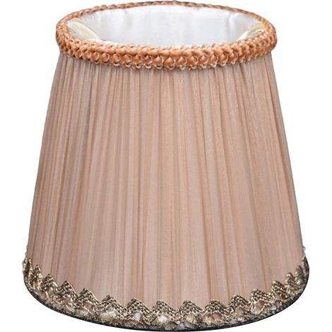 Lampes de table Abat-Jour en Tissu, Abat-Jour de Lampe de Mur de Lustre en Cristal de Bougie de Style européen, Abat-Jour de Lampe de Chevet (1/4)