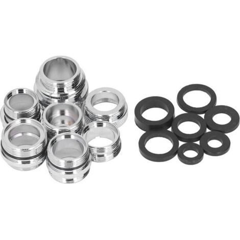 Kit d'adaptateur de robinet 7 pièces, joint mâle femelle en laiton pour tuyau d'arrosage, évier de cuisine, filtre à eau, tuyau standard (1/4)