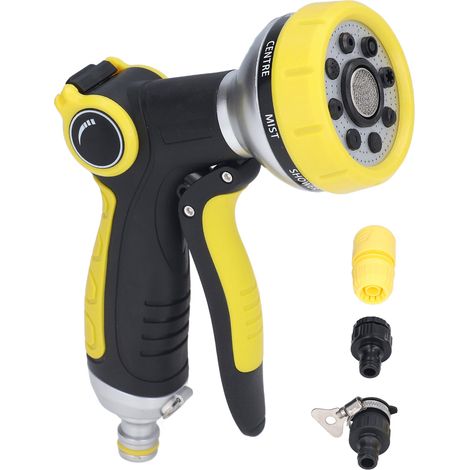 Multifunktionaler Regner für G1/2- und G5/8-Schläuche, ideal für Garten- und Autowäsche. (1/5)