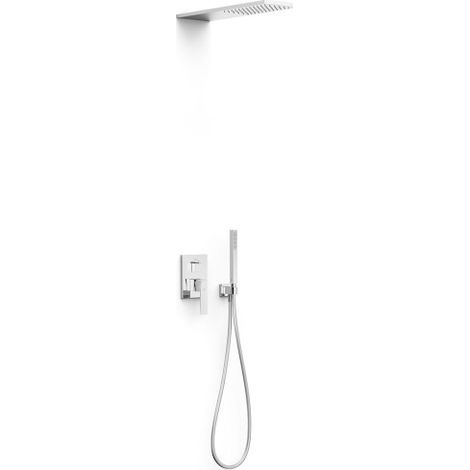 Kit mitigeur encastré 2 voies Rapid‑box pour douche Slim Chrome - TRES 20238005