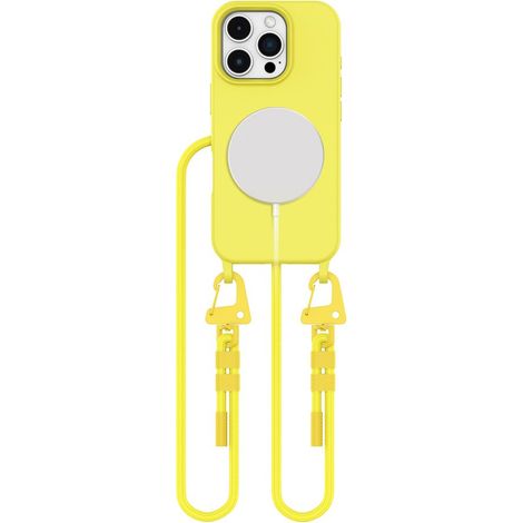 Collar magnético Tech-protect MagSafe para iPhone 16 Pro, color amarillo canario. (1/5)