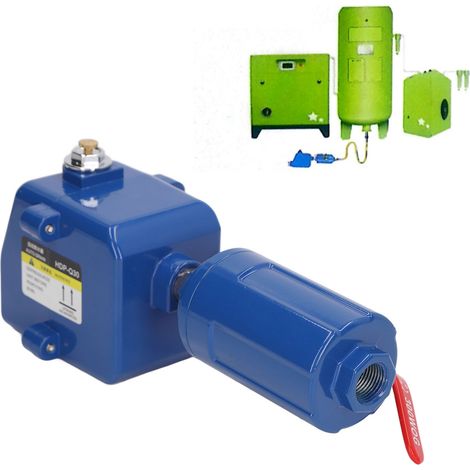 Purgeur automatique de réservoir d'air HDP-Q30, vanne de purge sans perte pour filtres de compresseur d'air comprimé, entrée G1/2", sortie de purge Φ8 mm (1/5)