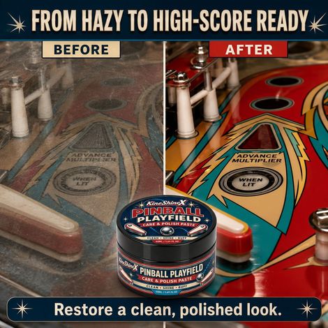 KineShineX pinball machine surface polishing cream removes dust, haze, and ball marks, restoring the shine of the painted surface. (1/4)