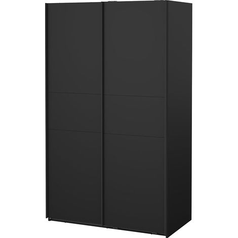 Como Schiebetürenschrank 2 Türen 120x200cm matt schwarz. (1/5)