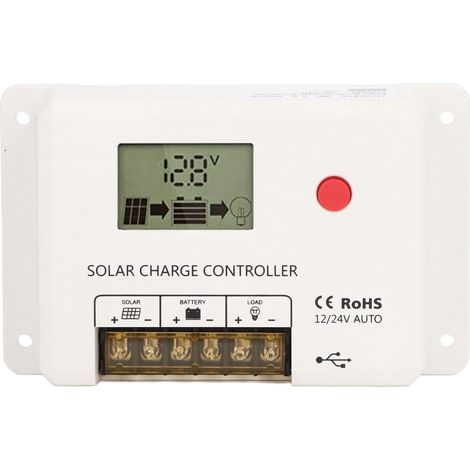 10A 12V/24V PWM-Solarladeregler, 32-Bit-Hochgeschwindigkeits-Steuerchip, LCD-Bildschirm, IP32 wasserdichter Solarmodulregler (1/5)