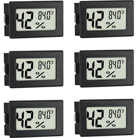 Mini hygromètre-thermomètre numérique – Mesureur d'humidité intérieure avec affichage en degrés Fahrenheit (℉) pour caves à cigares, serres, jardins, caves à vin (1/5)